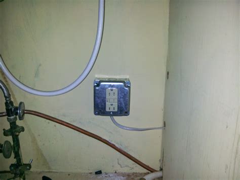 electrical receptacle box for under sink|kitchen sink electrical outlet wiring.